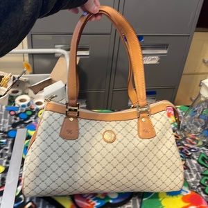 Rioni Italian Leather Purse Cream & Tan